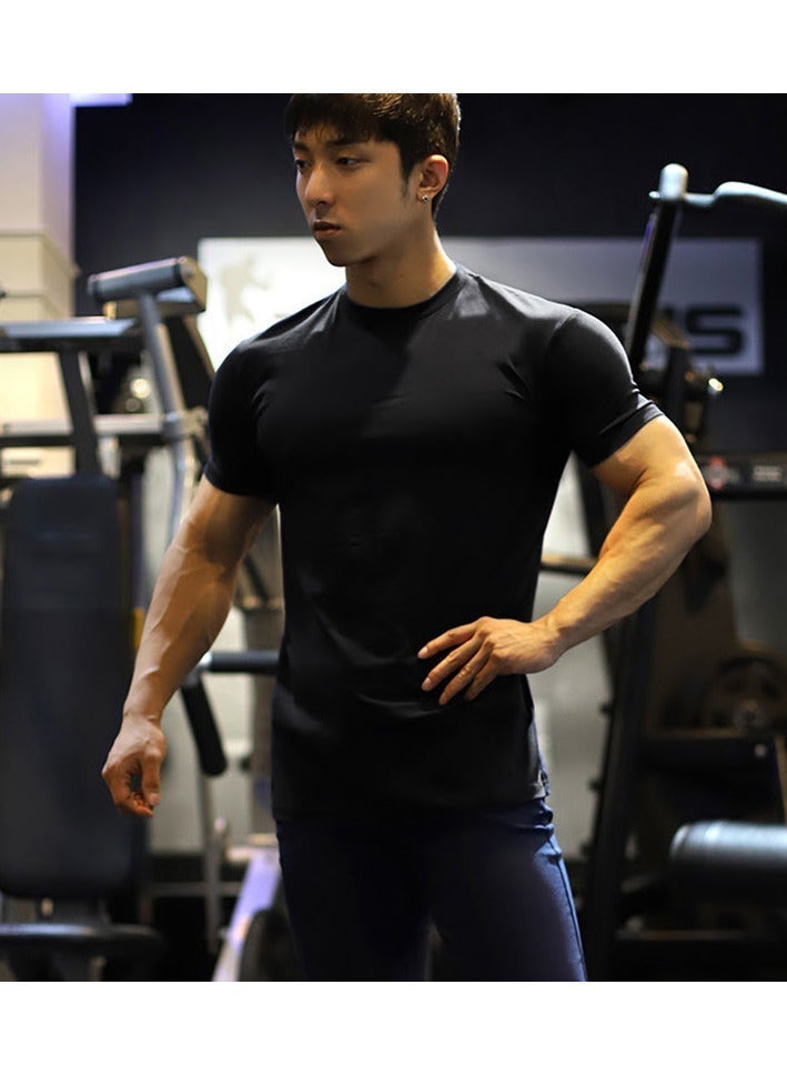 OLUDENIZ Men's Athletic Gym T-Shirt - Breathable, Quick-Dry Sportswear, 90% Polyester, 10% Spandex - Image 3